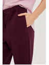 Moodo Bordo hlače sa strukturom i ravnim nogavicama Moodo