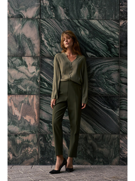 Moodo Tamno maslinaste cigarete hlače Moodo