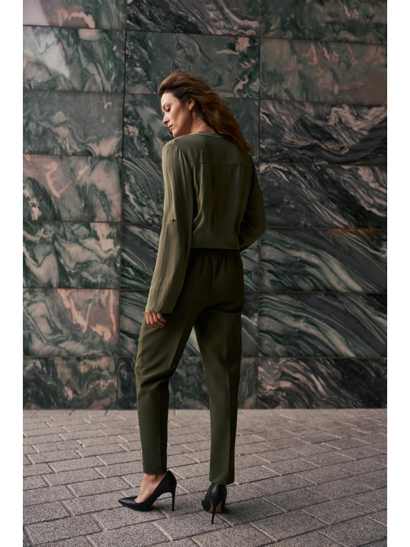 Moodo Tamno maslinaste cigarete hlače Moodo