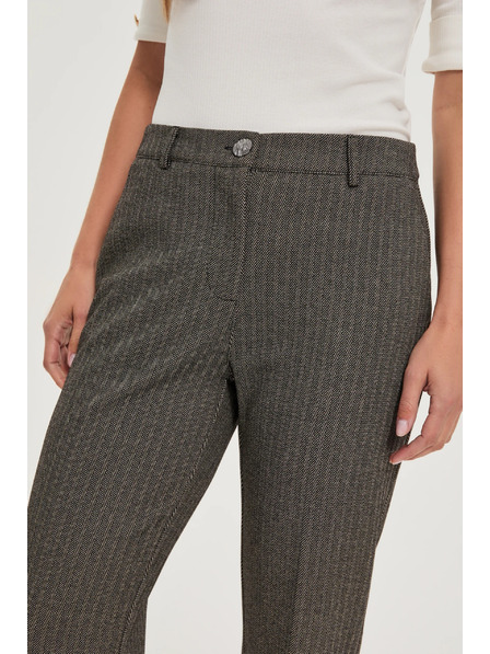 Moodo Tamno bež hlače s metalnim vlaknom Moodo
