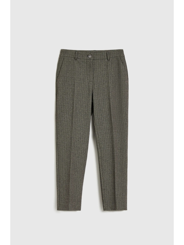 Moodo Tamno bež hlače s metalnim vlaknom Moodo