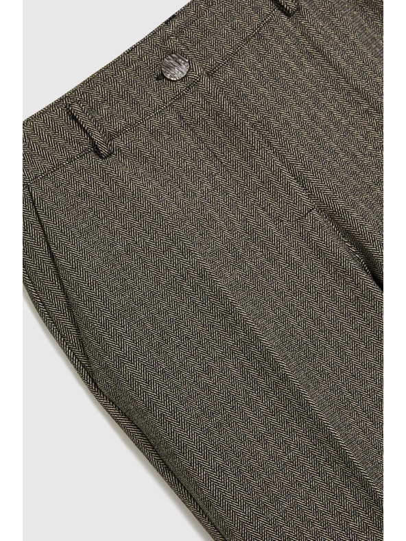 Moodo Tamno bež hlače s metalnim vlaknom Moodo