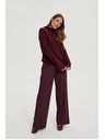 Moodo Bordo hlače s teksturom i pojasom Moodo