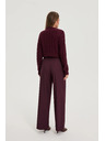 Moodo Bordo hlače s teksturom i pojasom Moodo