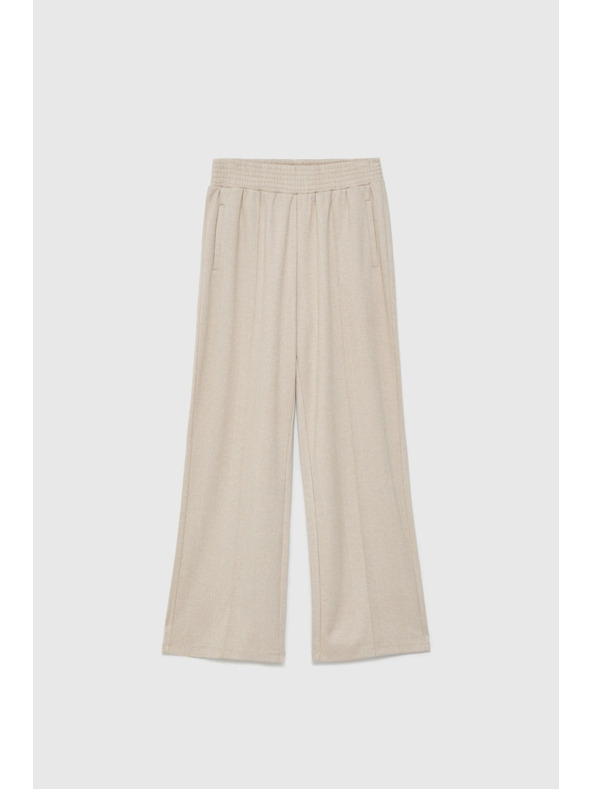 Moodo Bež hlače širokih nogavica Moodo