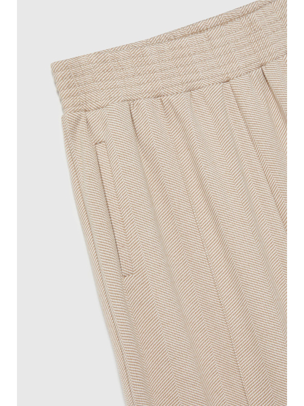 Moodo Bež hlače širokih nogavica Moodo