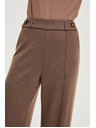 Moodo Smeđe hlače s širokim nogavicama Moodo