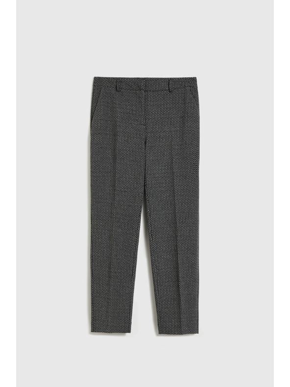 Moodo Grafitne hlače s uzorkom riblje kosti Moodo