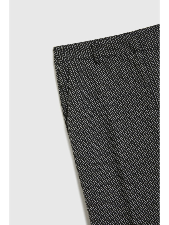 Moodo Grafitne hlače s uzorkom riblje kosti Moodo