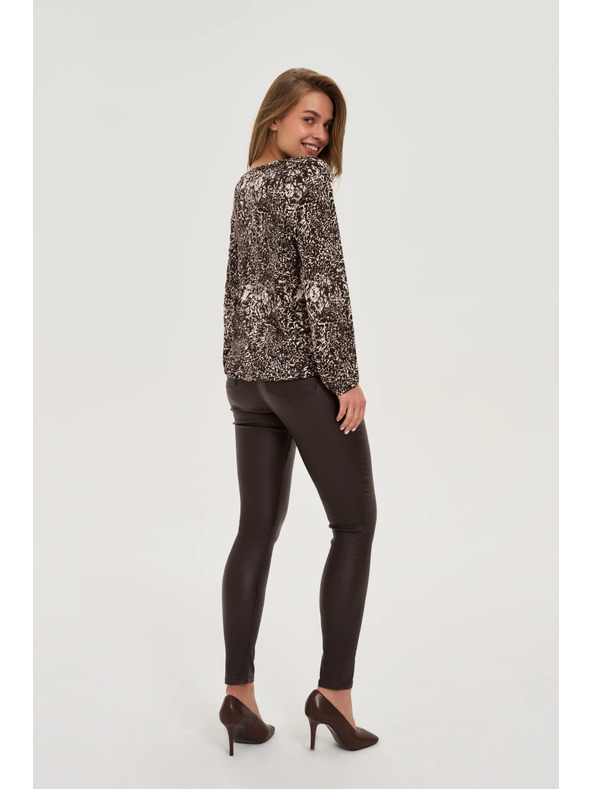 Moodo Voskane smeđe hlače Moodo