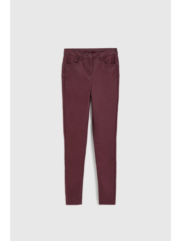 Moodo Voskane hlače boje vina Moodo