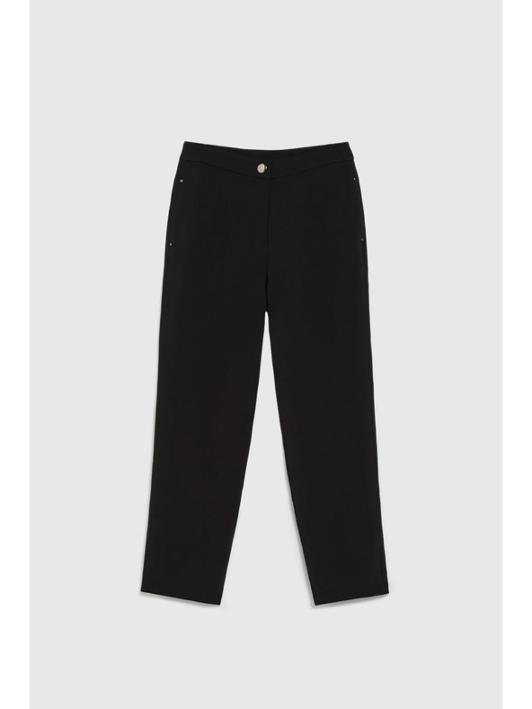 Moodo Glatke crne hlače Moodo