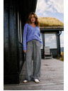 Moodo Sive pamučne hlače širokih nogavica Moodo