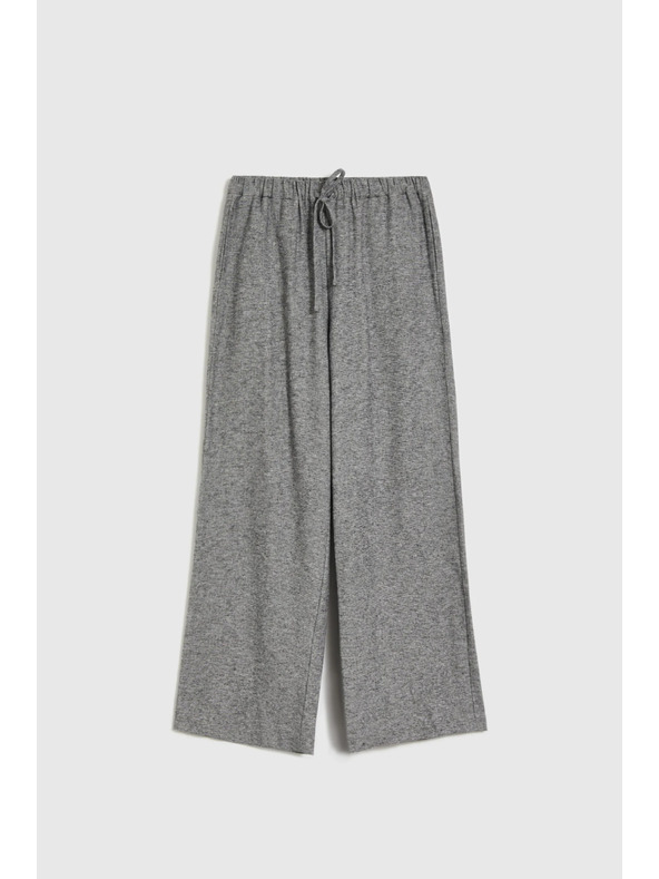 Moodo Sive pamučne hlače širokih nogavica Moodo