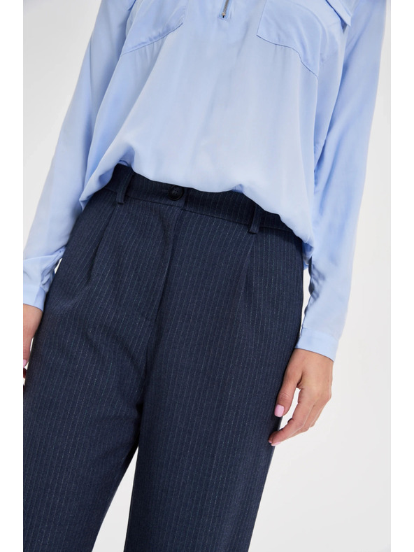 Moodo Tamno plave prugaste hlače Moodo