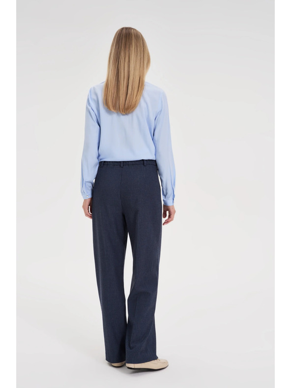 Moodo Tamno plave prugaste hlače Moodo