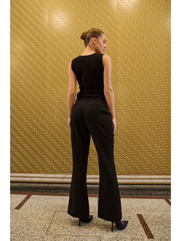 Moodo Crne zvonaste hlače Moodo