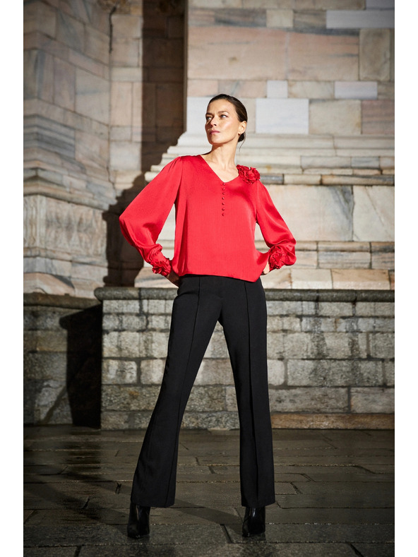 Moodo Crne zvonaste hlače Moodo