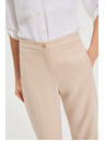 Moodo Glatke hlače bež boje Moodo