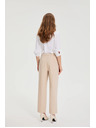 Moodo Glatke hlače bež boje Moodo