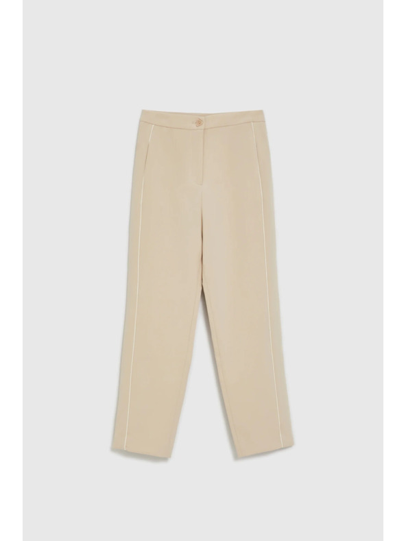 Moodo Glatke hlače bež boje Moodo