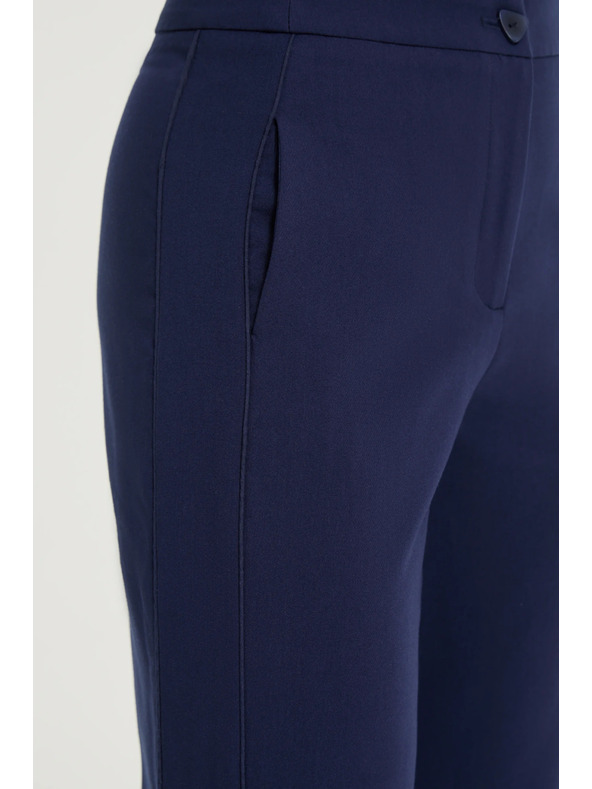 Moodo Glatke hlače tamno plave boje Moodo