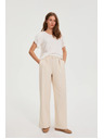 Moodo Bež hlače s pojasom Moodo