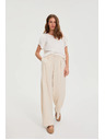 Moodo Bež hlače s pojasom Moodo
