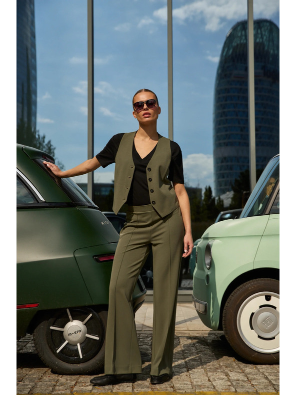 Moodo Glatke maslinaste hlače Moodo