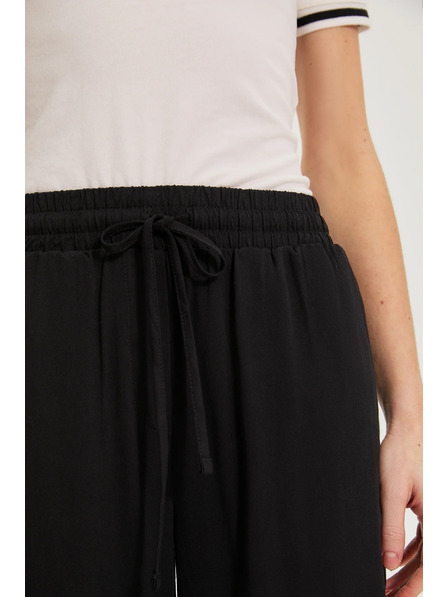 Moodo Crne viskozne hlače Moodo