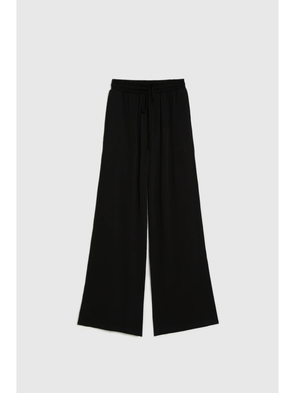 Moodo Crne viskozne hlače Moodo