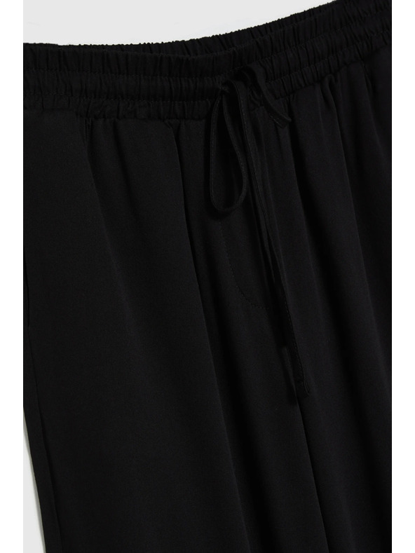 Moodo Crne viskozne hlače Moodo