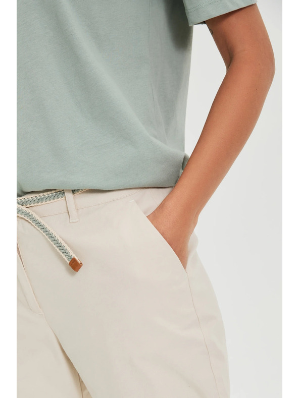 Moodo Bež pamučne hlače Moodo