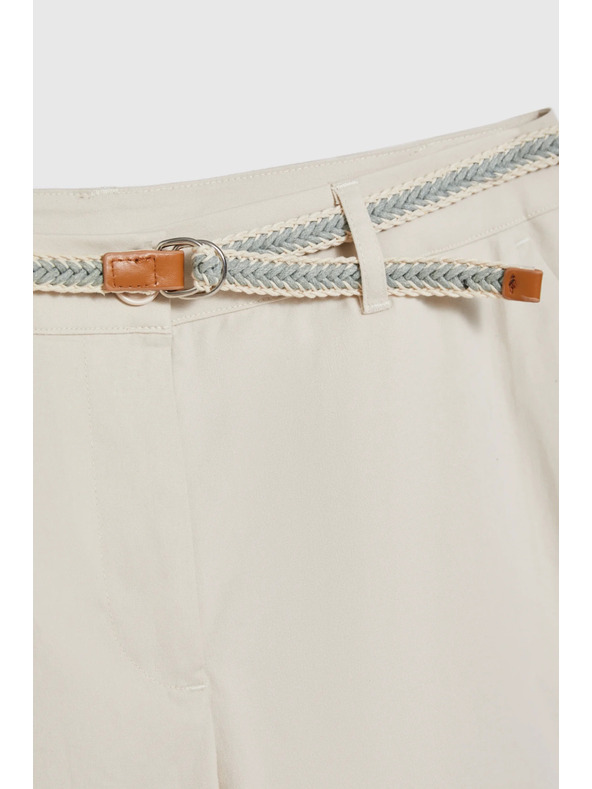 Moodo Bež pamučne hlače Moodo