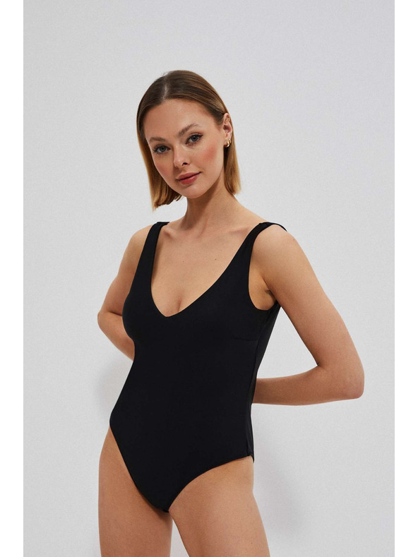 Moodo Glatki jednodjelni crni kupaći kostim Moodo