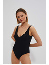 Moodo Glatki jednodjelni crni kupaći kostim Moodo