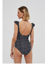 Moodo Jednodjelni kupaći kostim s ukrašenim dekolteom crni Moodo