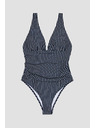 Moodo Jednodjelni kupaći kostim u prugama tamno plavi Moodo