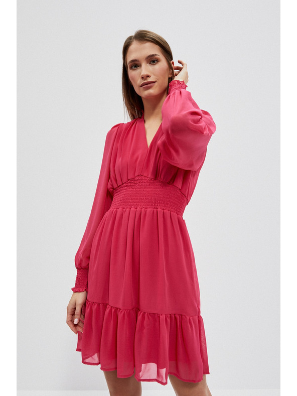 Moodo Haljina s volanom i napuhanim rukavima Moodo