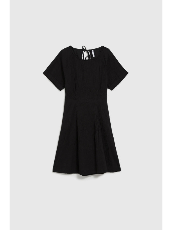 Moodo Crne pamučne haljine s golim leđima Moodo