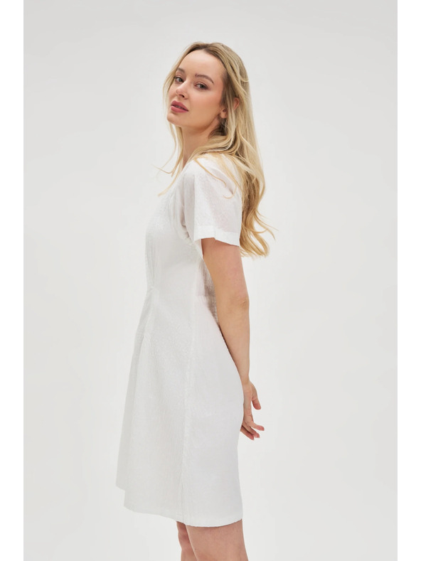 Moodo Bijele pamučne haljine s golim leđima Moodo