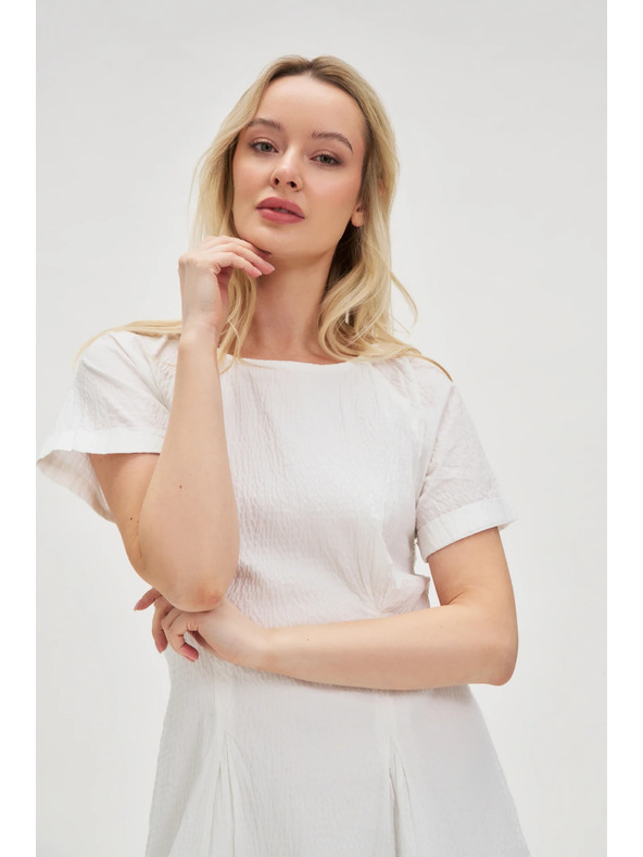 Moodo Bijele pamučne haljine s golim leđima Moodo