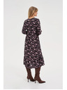Moodo Crne midi haljine s cvjetićima Moodo