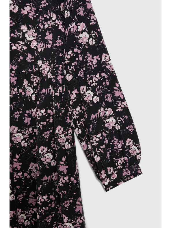 Moodo Crne midi haljine s cvjetićima Moodo