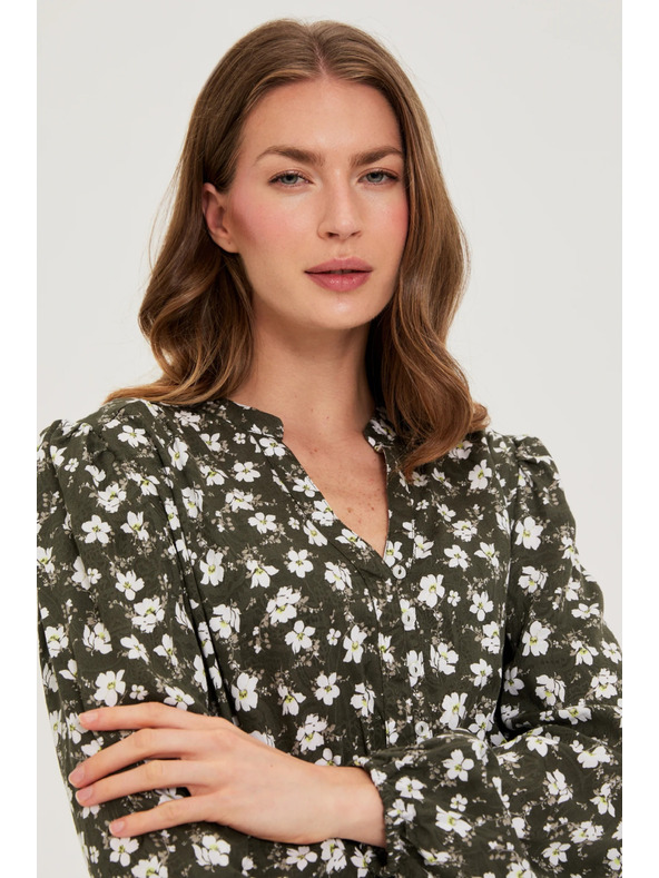 Moodo Proširene haljine s cvjetnim uzorkom maslinaste Moodo