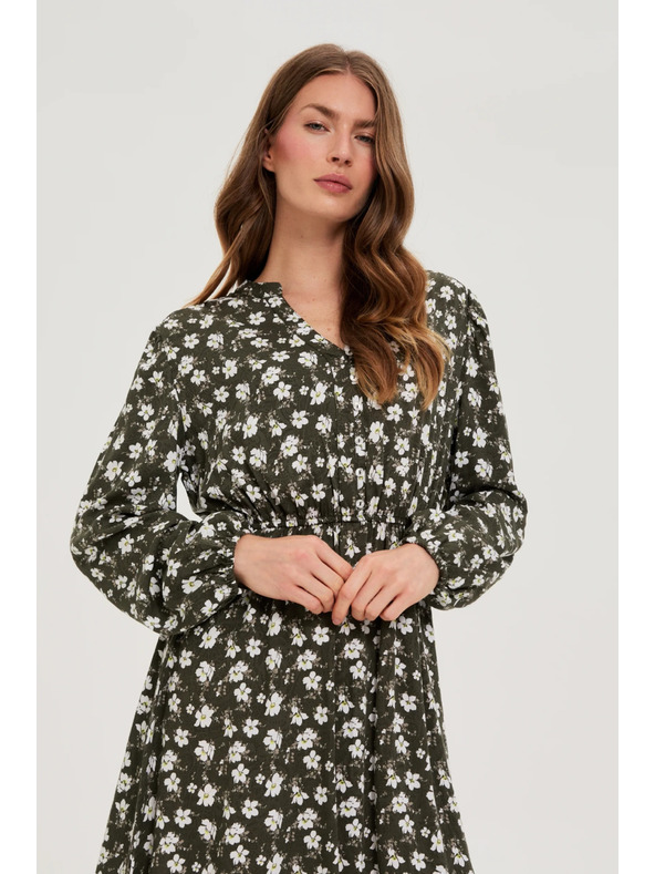 Moodo Proširene haljine s cvjetnim uzorkom maslinaste Moodo