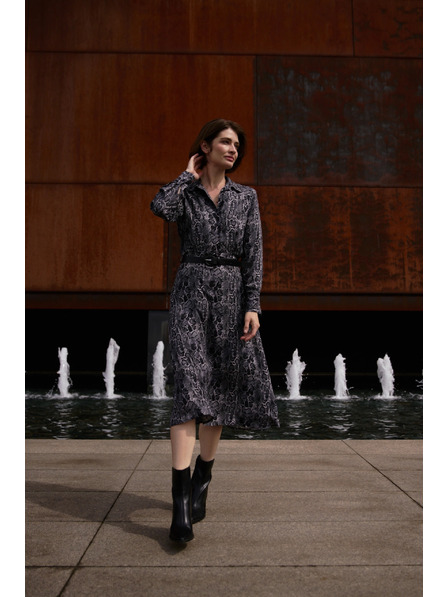 Moodo Viskozne haljine s pojasom sive Moodo