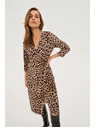 Moodo Bež haljine s leopard uzorkom Moodo