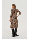 Moodo Bež haljine s leopard uzorkom Moodo