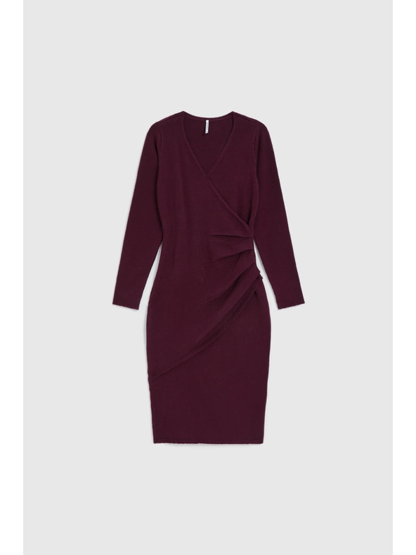 Moodo Pletene burgundy haljine Moodo